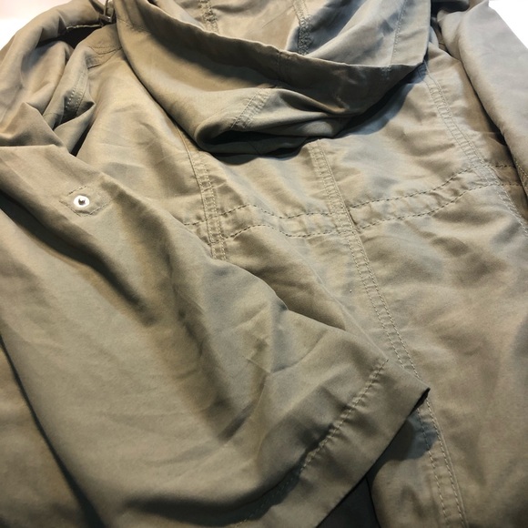 Streetwear Society Light weight Army Green Jacket Pockets Silver Accents Large - Picture 11 of 14
